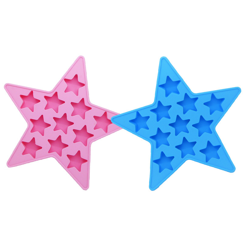 Estrella de cinco puntas molde de pastel molde epoxi de silicona caja de hielo de grado alimenticio herramienta creativa para hornear molde de hielo cubo de hielo