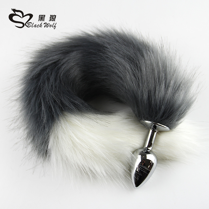 Enchufe anal de la cola del perro femenino juguete alternativo zorro cola metal anal plug masturbación adulto sexy SM toy