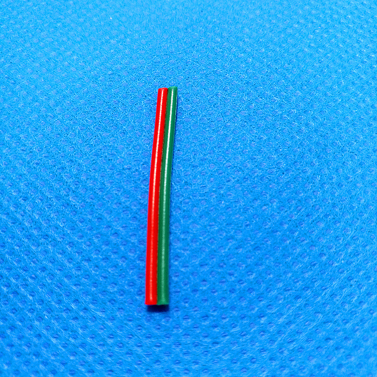 厂家直销 UL1007红绿并线 30awg孖支电子线 双色排线加工短线上锡