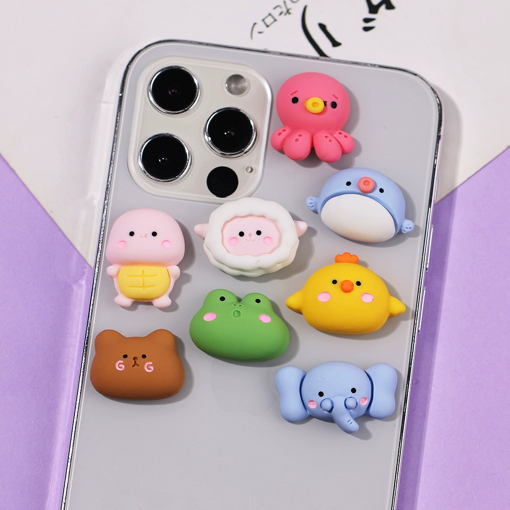 Cute cream phone case, jewelry with accessories, materials set, purse, cute animals, handmade