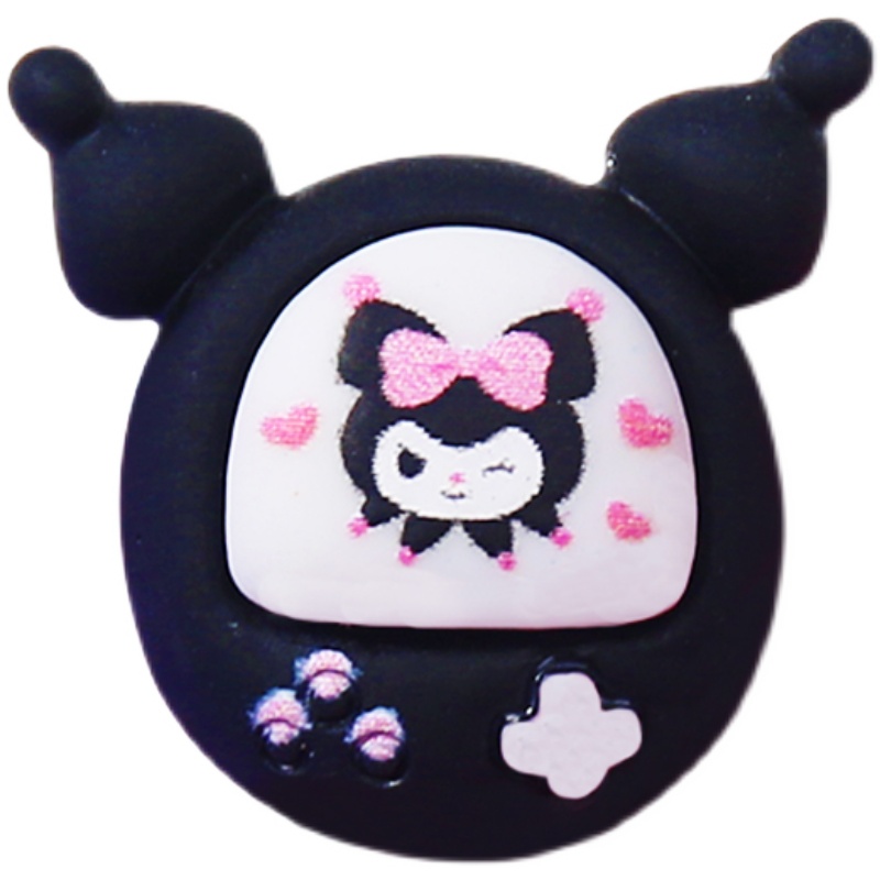 Negro y púrpura serie de dibujos animados paquete material DIY pegamento crema teléfono móvil Shell accesorios la joyería resina hecha a mano horquilla