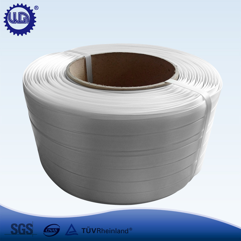 厂家批发白色PP纤维打包带25mm强拉力木材钢材固定捆绑带运输