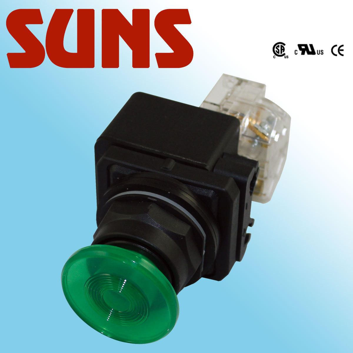 SUNS美国三实  PB30-MP（LED） 塑料铁边框面板按钮