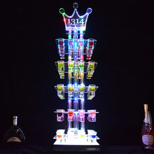 酒吧1314鸡尾酒杯架KTV520子弹杯架亚克力充电发光香槟杯架包邮