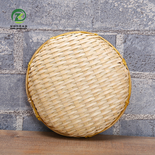 Small bamboo basket for drying tea leaves, hand-woven bamboo winnowing basket, snack basket, mini dried fruit plate, bamboo weaving photo prop