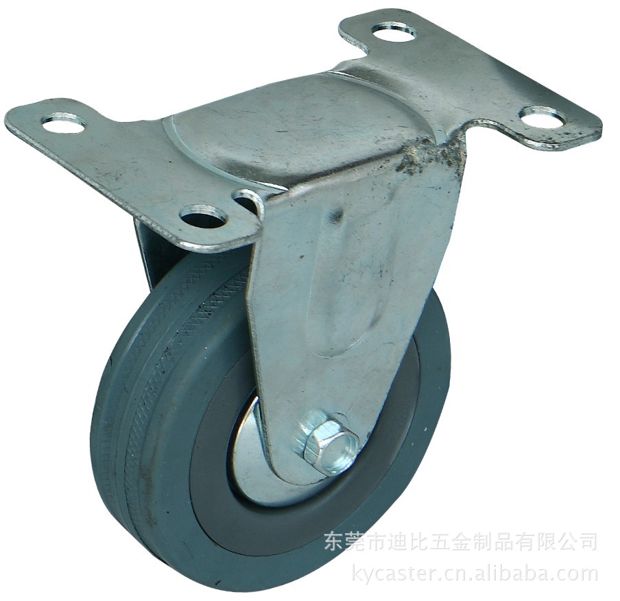 厂家供应加厚工业脚轮2寸3寸4寸灰胶定向轮万向脚轮带刹车万向轮