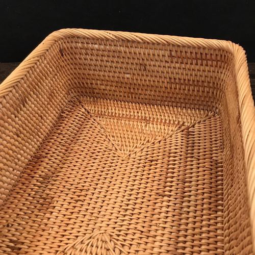 Wholesale Japanese and Korean Nordic style rattan hand-woven sundry organization desktop square fruit plate storage basket