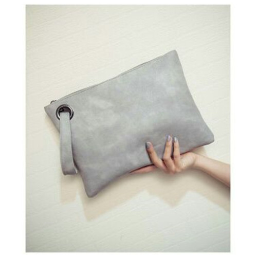 2025 European and American Retro Clutch Bag for Women, Trendy & Stylish Handbag, Korean-Style Frosted Hand Purse with Clip