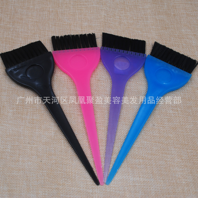 厂家批发烫染工具发廊用品黑色染膏梳子倒膜焗油刷子透明水晶染刷