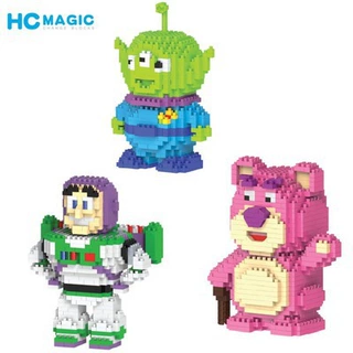 HC 5008-5013小颗粒积木巴斯光年三眼草莓熊益智科教玩具