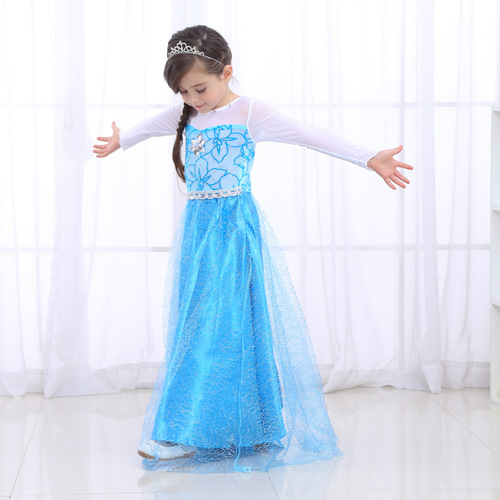 Frozen dress Elsa Queen Elsa dress children's clothing children's girls dress summer and autumn Elsa princess dress