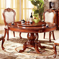 欧式实木餐桌椅组合  实木圆桌 豪华圆台 酒店餐桌多种尺寸