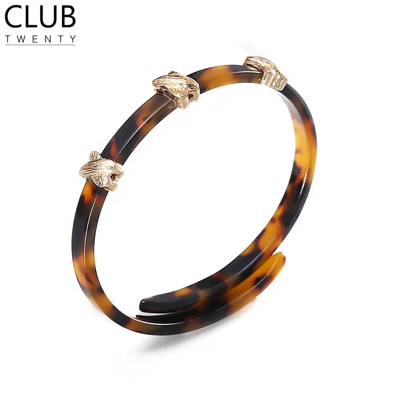 设计师新款 时尚亚克力手镯 琥珀色个性时尚手饰饰品厂家直销手工