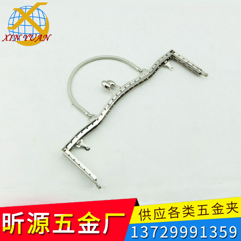 手袋厂供应皮包五金配件,皮包五金夹框手提DIY包夹手缝包扣