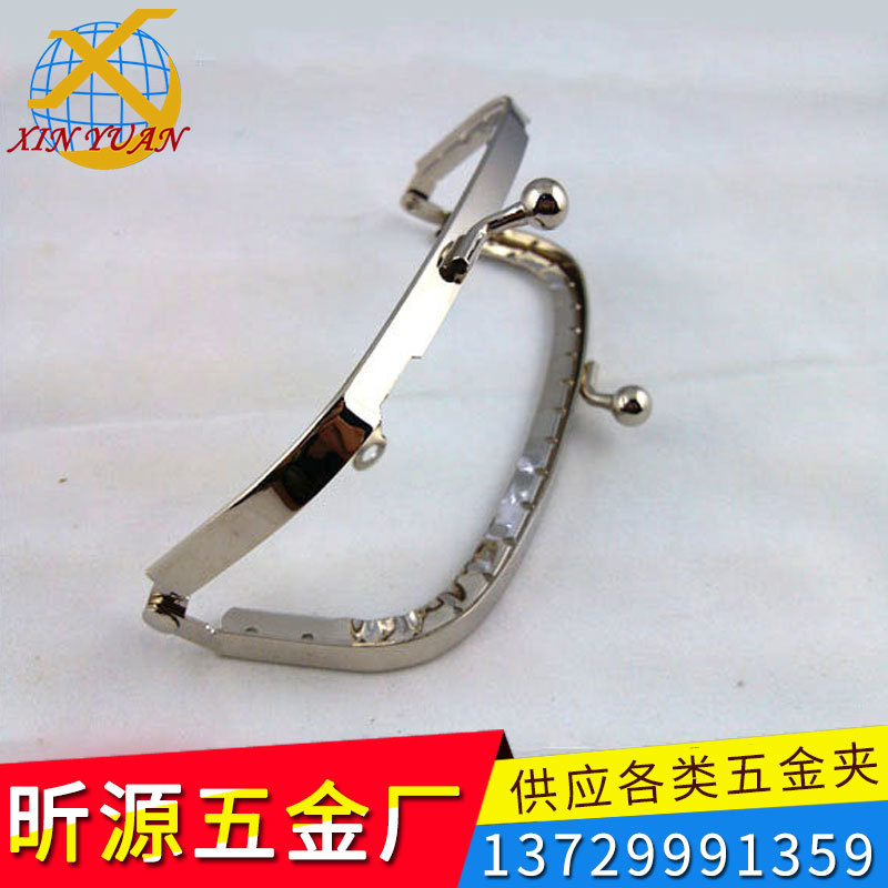 东莞厂家供应半圆手缝口金夹 ，各种规格弹力袋金属金夹 ，五金批