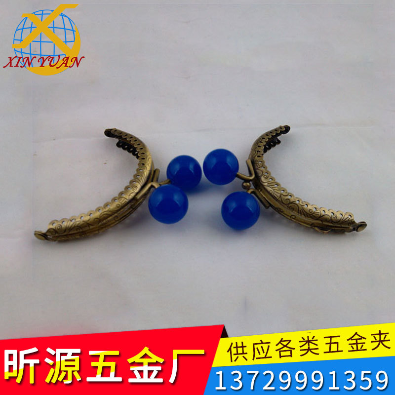 厂家直销塑胶头钱包架子口夹， 包包五金配件 多款式颜色齐全