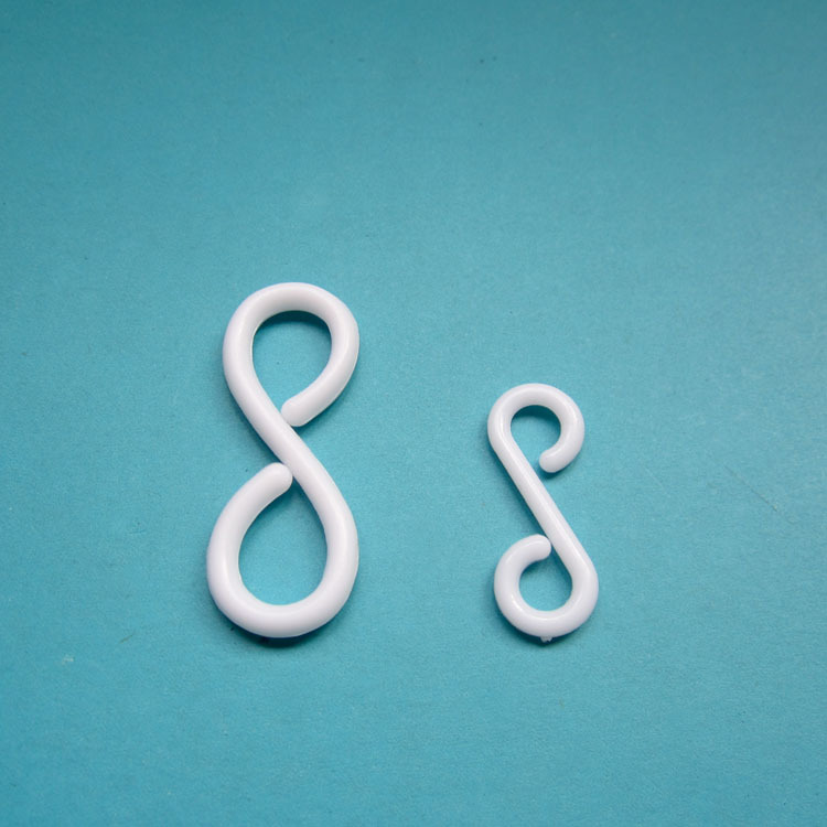 塑料s挂钩 饰品小挂钩 8字型塑料吊钩 小号s挂钩 商超展示塑料钩