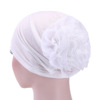 European and American foreign trade new monochrome Muslim chiffon large plate flower hats Baotou hat, Arab headscarf hat spot