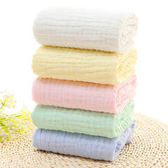 6-layer baby cotton gauze bath towel children's blanket water-absorbent bubble fabric baby bath towel swaddle manufacturer wholesale