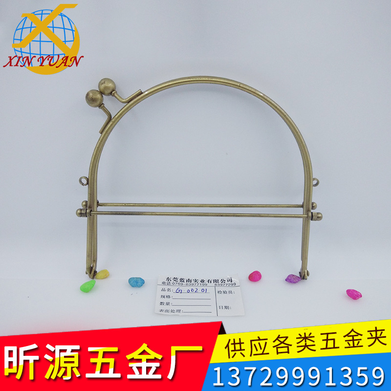 供应铁线仿古色刺绣手缝钱包扣， 口金包配件