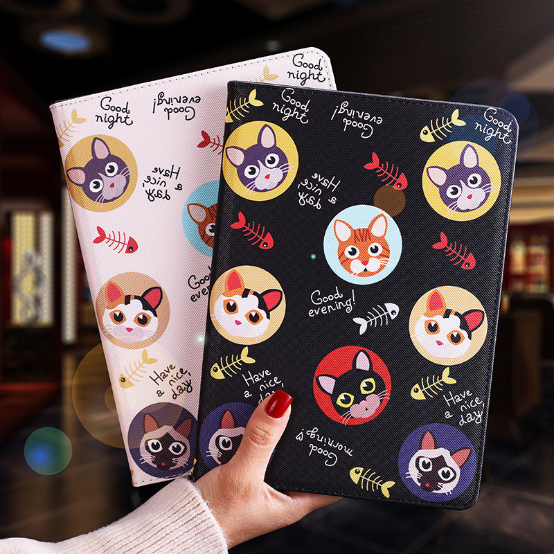 Kzpj New iPad Protective Case Suitable for Air2 Leather Case Tablet Pro Protective Case Mini Sleep Shell Mini2