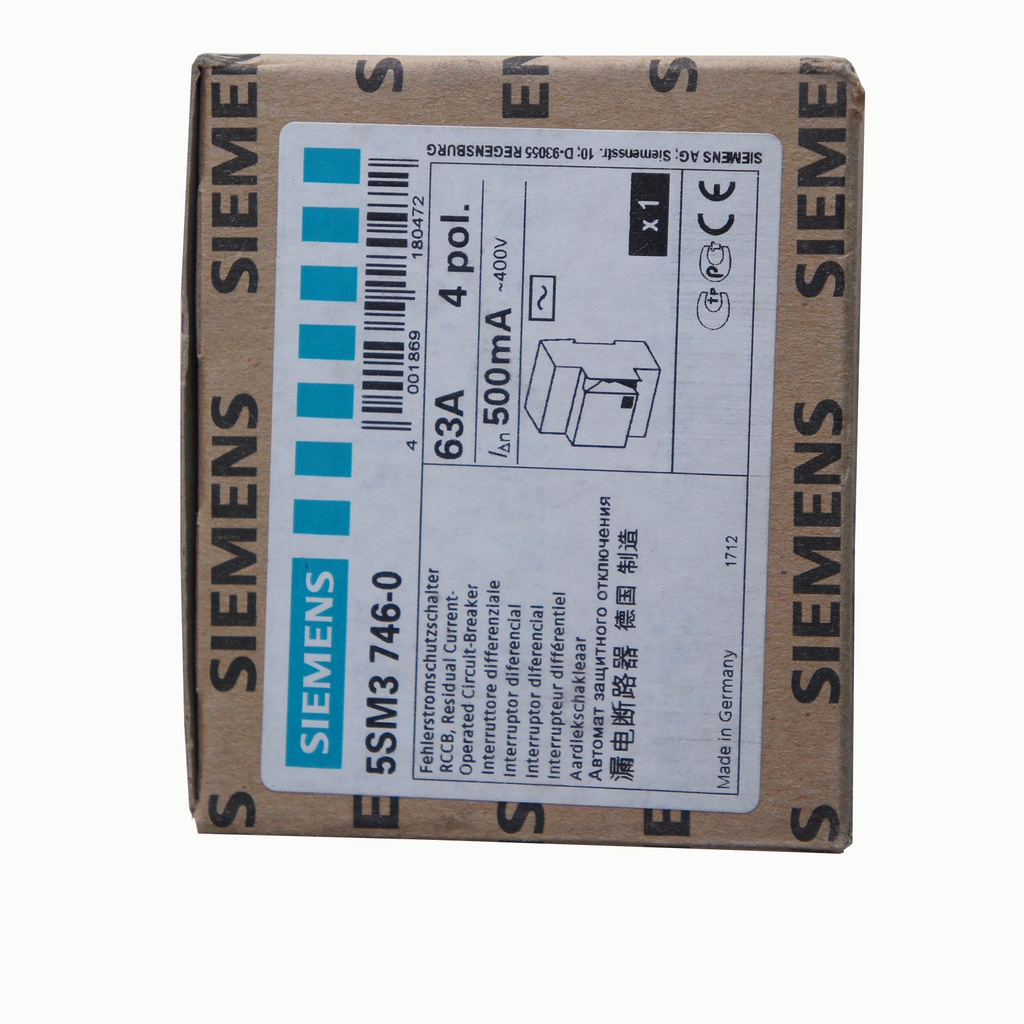 供应西门子漏电断路器5SM3746-0|63A