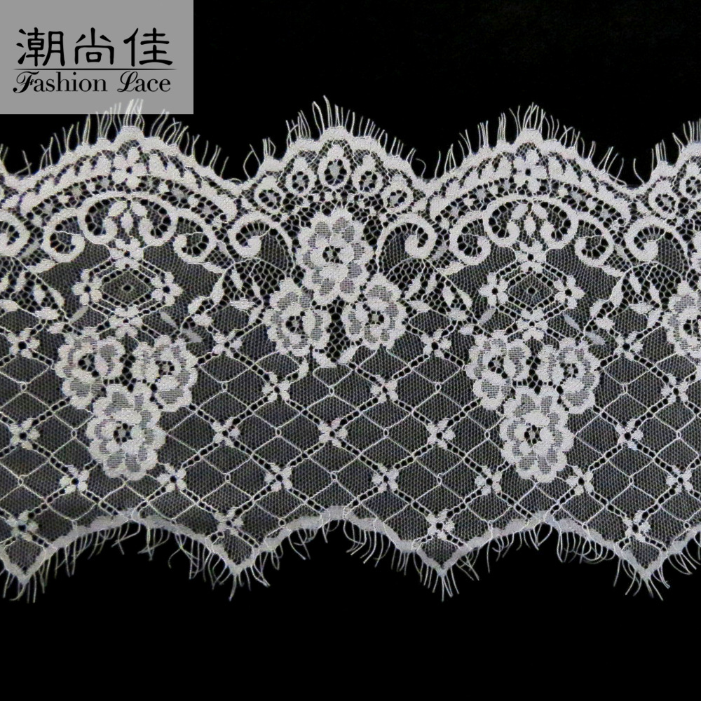 日韩睫毛蕾丝花边 时装DIY花边辅料 17CM宽花边直销现货批发