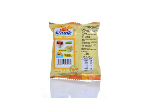 Indonesian GemezEnaak Chicken Crisps 16g Barbecue Spicy Chicken Flavor, 1-Year Shelf Life, 180 Pouches Per Box