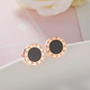 Earrings stainless steel, small accessory, simple and elegant design, light luxury style, wholesale