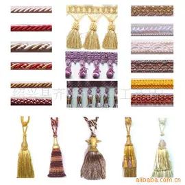 流苏、穗;花边;织带