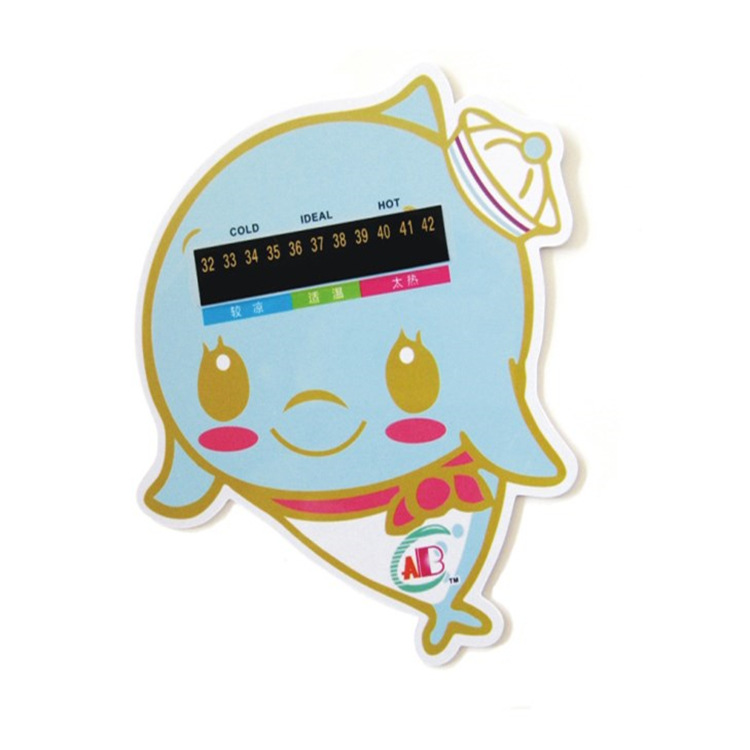 供应婴儿洗澡水温卡 测温度洗澡水温计卡 浴池液晶水温测试卡