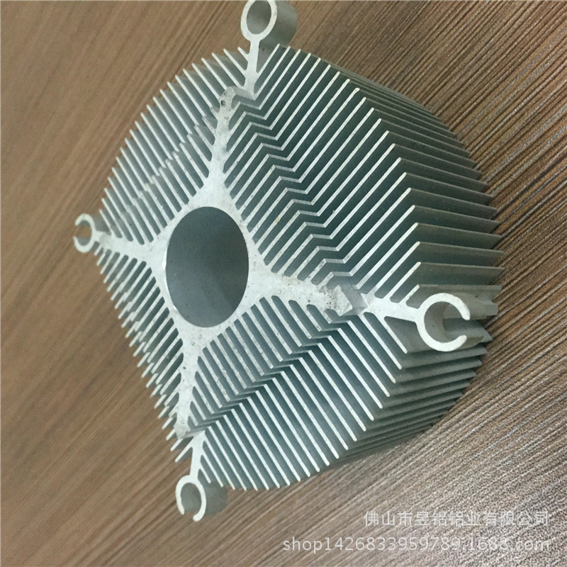 工业铝合金 太阳花散热片铝型材 高密度可来图来样起模订作铝材