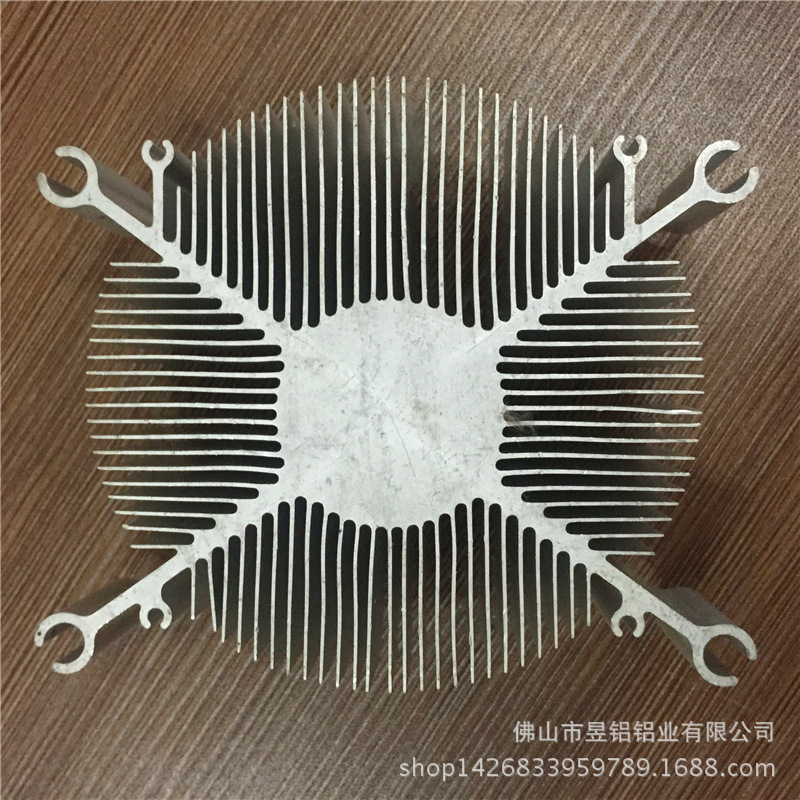 异形散热器铝合金 太阳花散热片铝型材 6063高密度散热片铝合金
