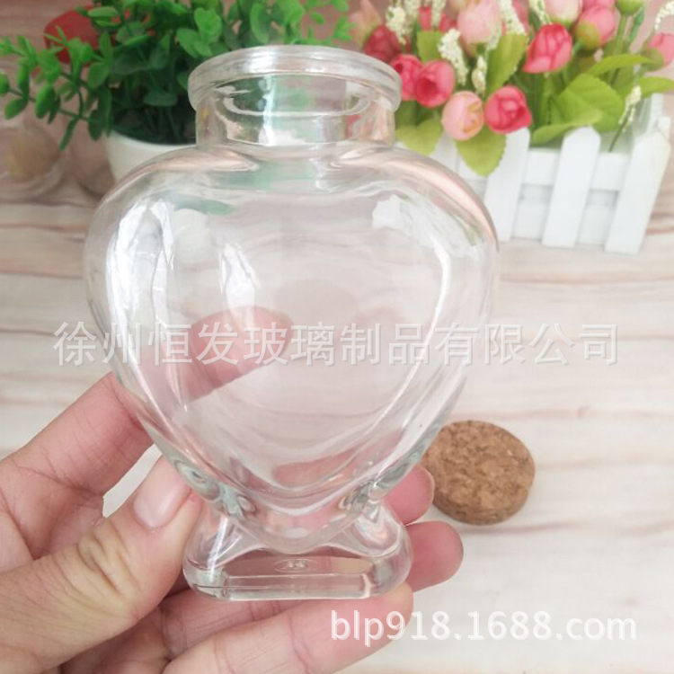 日韩心形木塞许愿玻璃瓶 小号幸运星瓶异形玻璃瓶星座漂流瓶