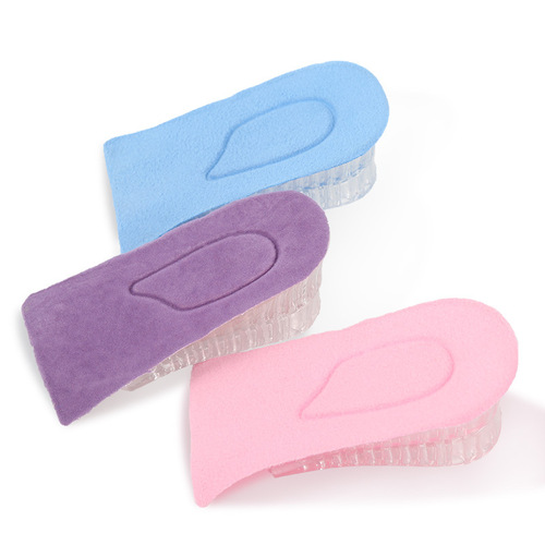 Cross-border double-layer insole men's and women's invisible casual sports silicone pad half pad 3cm 5cm