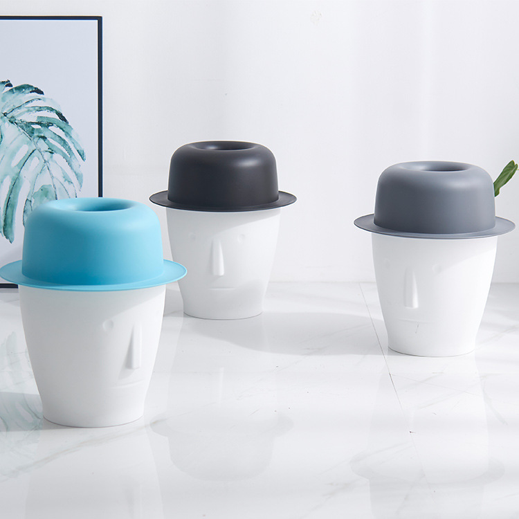 Creative cute hat trash can modern simple mini office desktop organizing storage trash can Wholesale Creative cute hat trash can modern simple mini office desktop organizing storage trash can Wholesale
