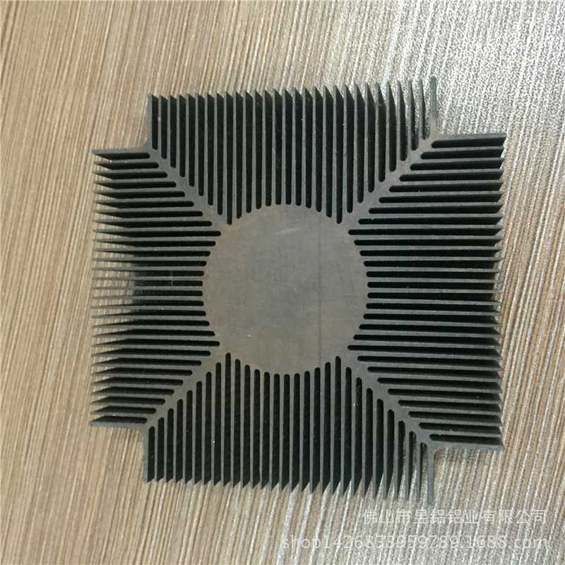 密齿散热型材 6063挤压机加工散热铝合金 散热底座铝材