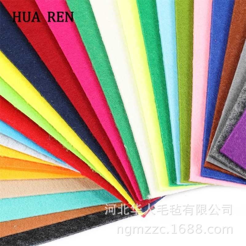 华人厂家涤纶毛毡彩色毛毡布定 制针刺毛毡可定 制毛毡布针刺无纺