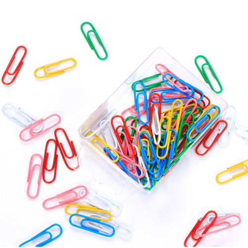 Plastic Pin Wholesale Bulk Colorful Plastic Coated Pins Bonded Pins Office Supplies 28mm Paperclip