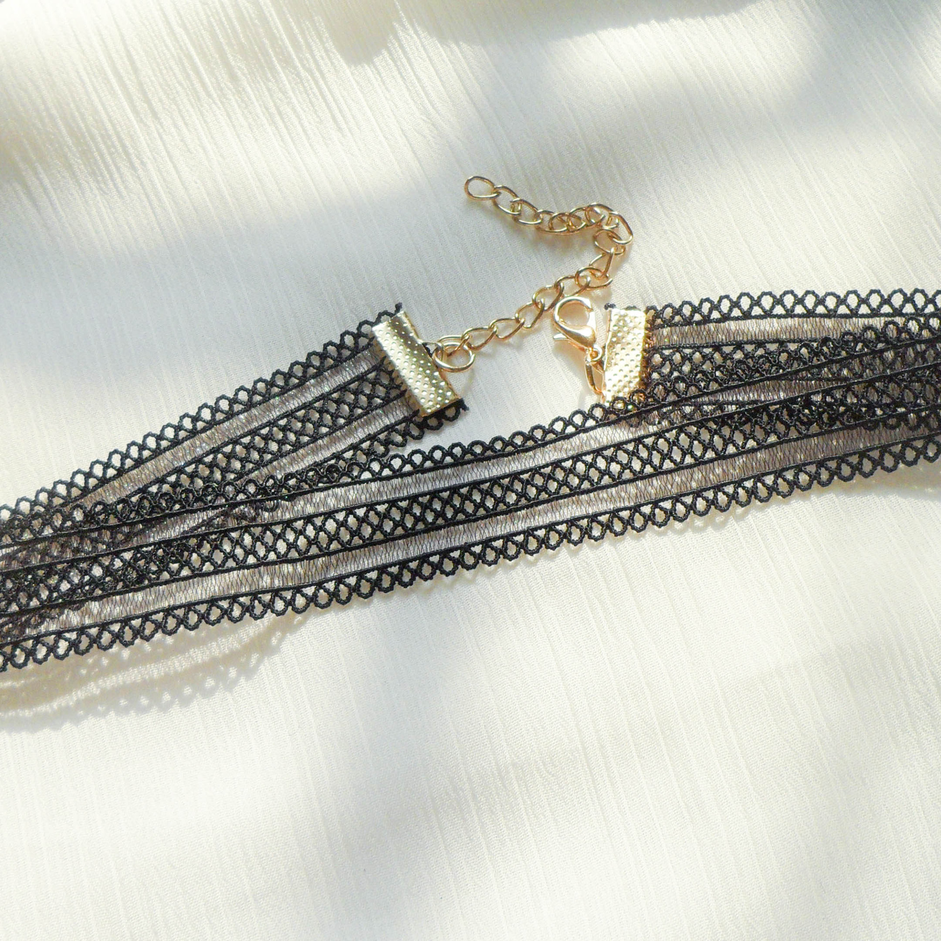 Collier ras-de-cou court noir sexy en dentelle, style gothique, collection européenne et américaine 2026, vente en gros_voghion.com