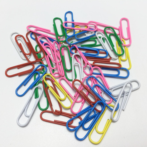 Plastic Pin Wholesale Bulk Colorful Plastic Coated Pins Bonded Pins Office Supplies 28mm Paperclip