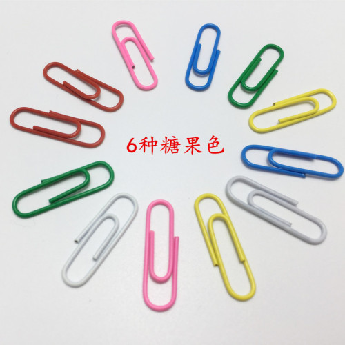 Plastic Pin Wholesale Bulk Colorful Plastic Coated Pins Bonded Pins Office Supplies 28mm Paperclip
