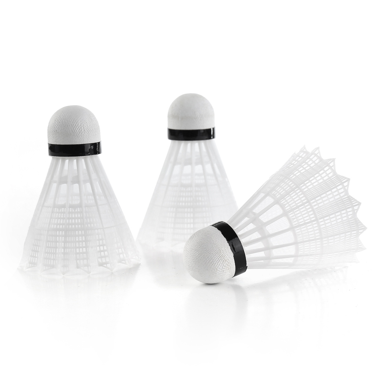 6 unids bomington nylon bádminton durable Amarillo Blanco plástico bádminton Bola de entrenamiento al por mayor