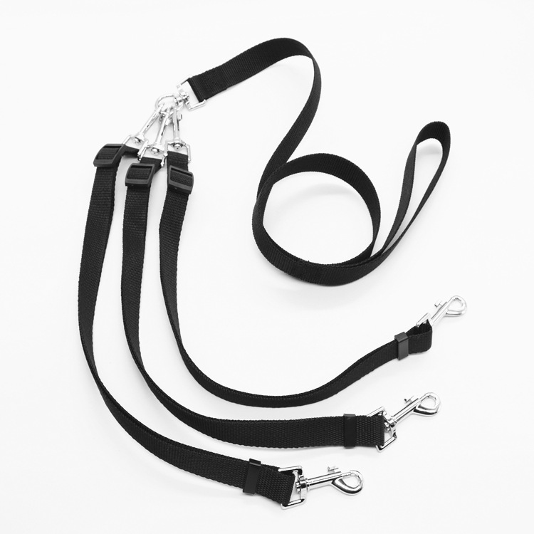 Suministro transfronterizo cuerda para mascotas mascota perro de tres cabezas cuerda para caminar un arrastre dos arrastre tres cuerda de tracción ajustable perro desmontable