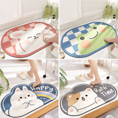 Sanitary ware mat diatomaceous earth soft strong water-absorbing foot mat toilet bathroom door anti-slip home bathroom rug mat