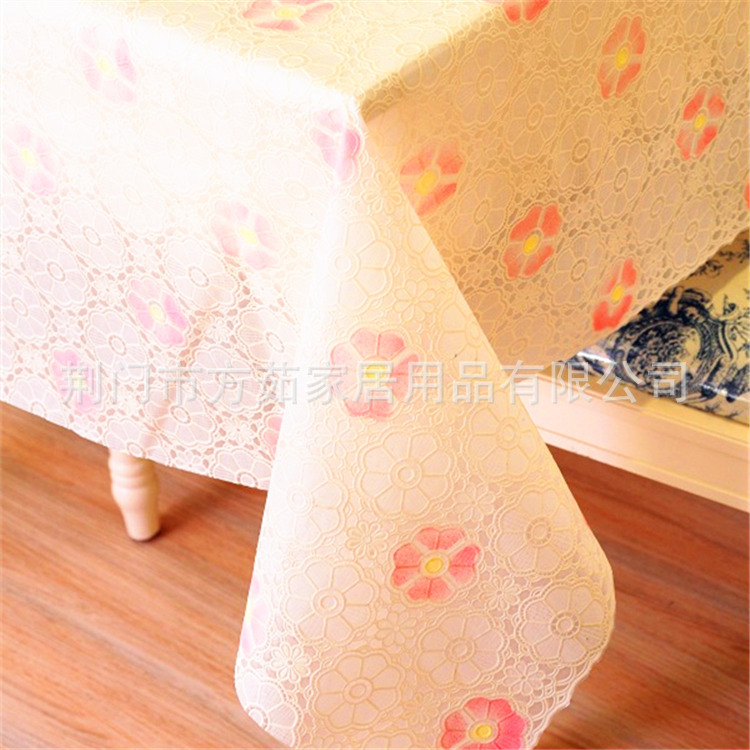 Mantel de estilo europeo impermeable a prueba de aceite anti-escaldado tela de mesa sala de estar hogar rectangular mesa de café mantel de plástico en stock al por mayor