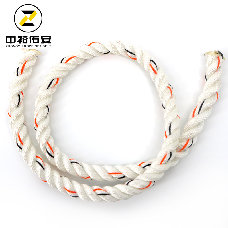 涤纶三股绳 高空作业安全保护绳索 船用缆绳锚绳捆绑安全带配绳