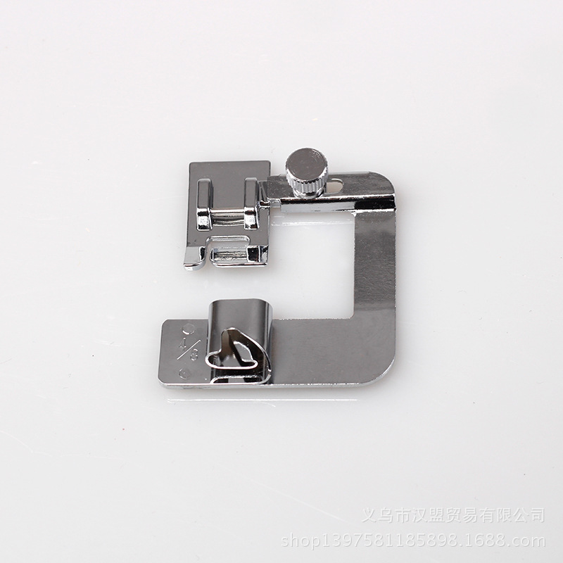 厂家直销家用多功能电动缝纫机 4/8”包边卷边压脚13mm 6290-4