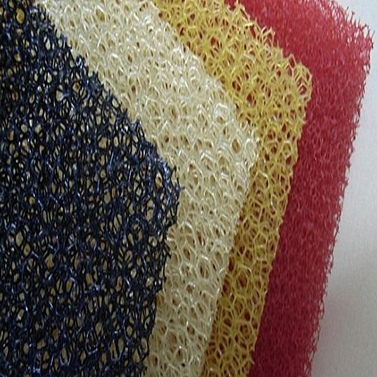 东莞捷昕生产大中小孔黑透气开孔网状过滤绵 黄色爆破聚氨酯滤棉