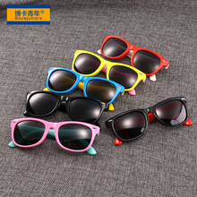 厂家新款现货批发硅胶防紫外线墨镜宝宝眼镜偏光儿童太阳镜 802